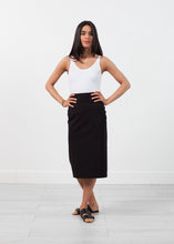 Load image into Gallery viewer, Long Pencil Skirt in Black