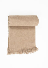 Load image into Gallery viewer, Cashmere Tassel Blanket in Brown
